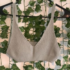 mint/sage green knit top